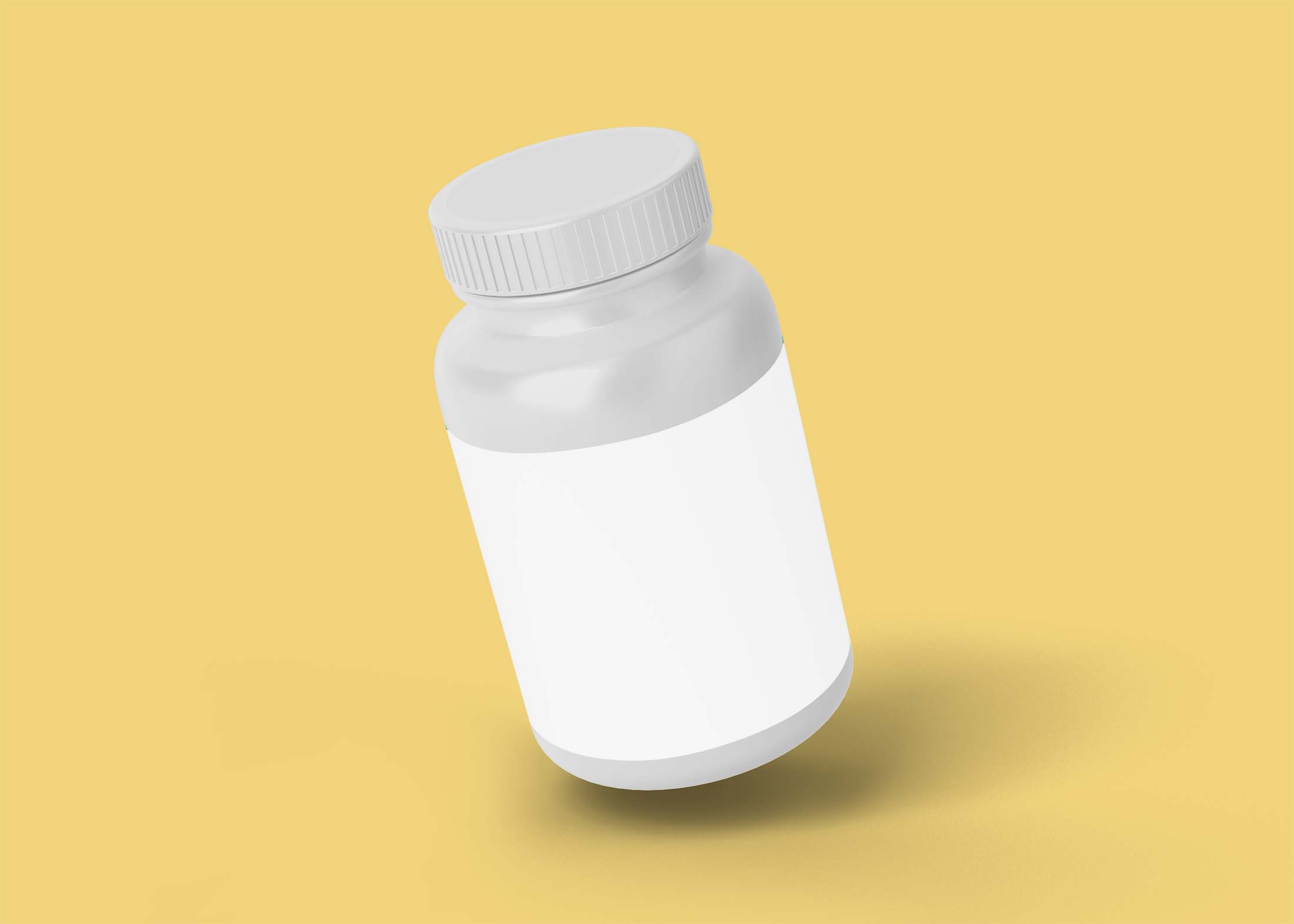 Free Medicine Pills Bottle Mockup