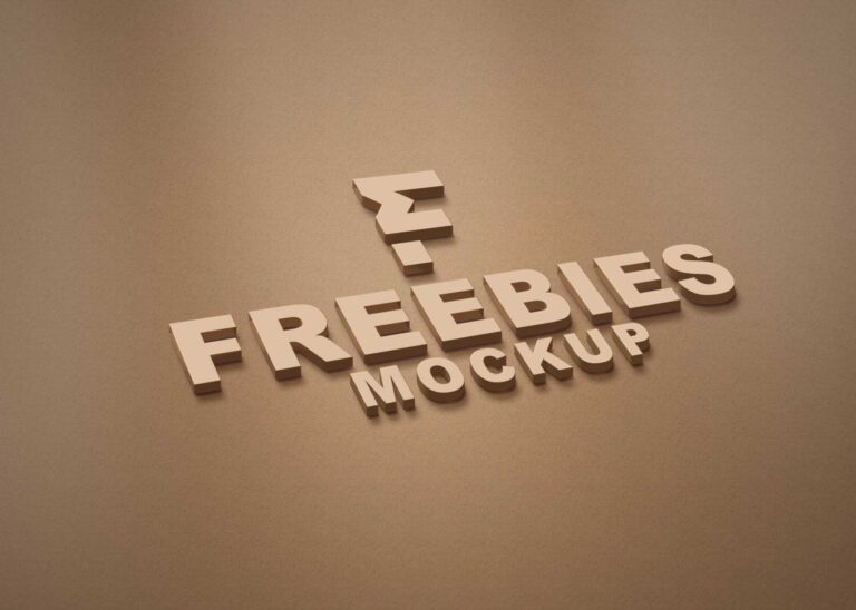 Freebies Brown Logo Mockup
