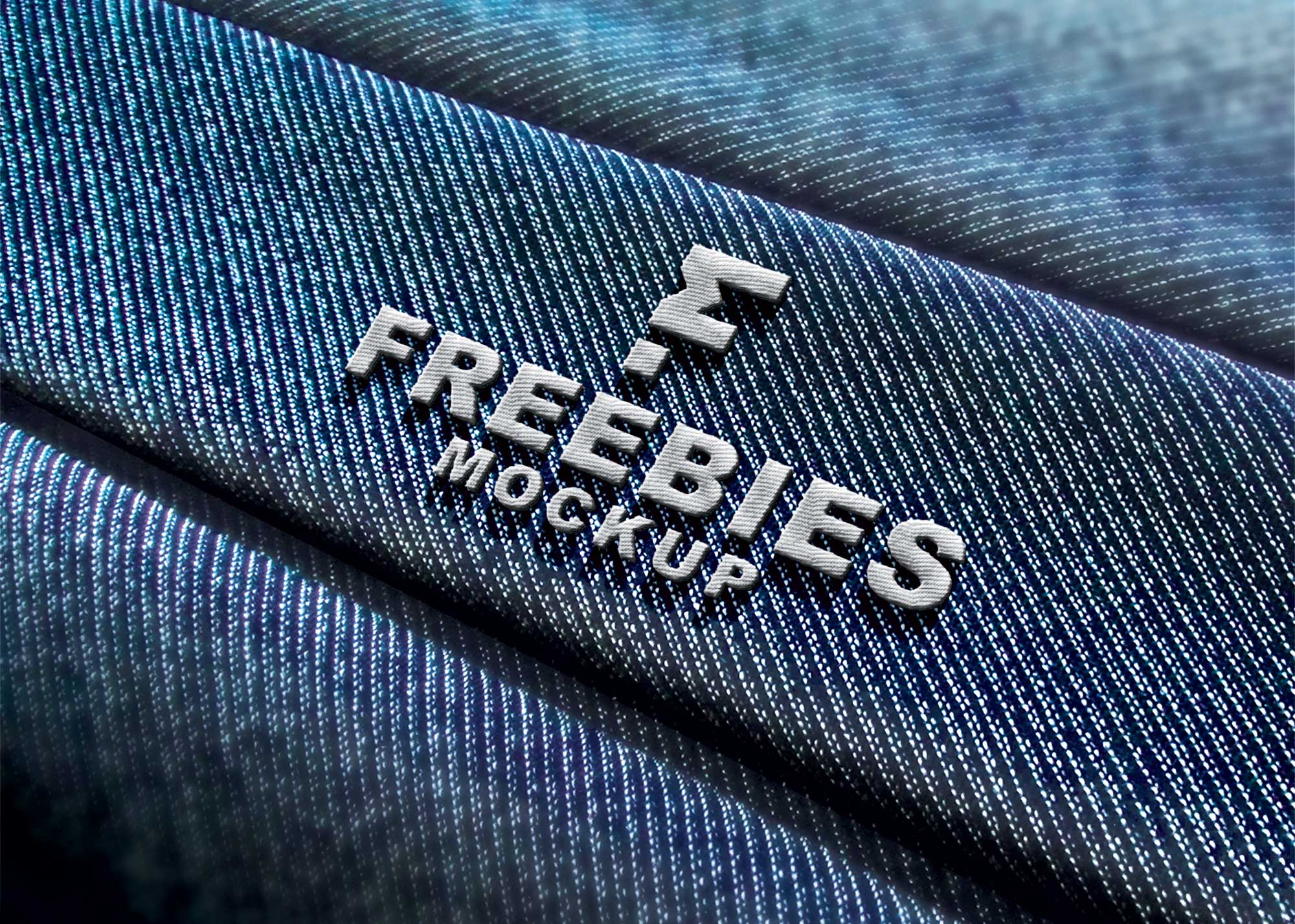 Free Hard Embroidery Logo Mockup Freebies Mockup