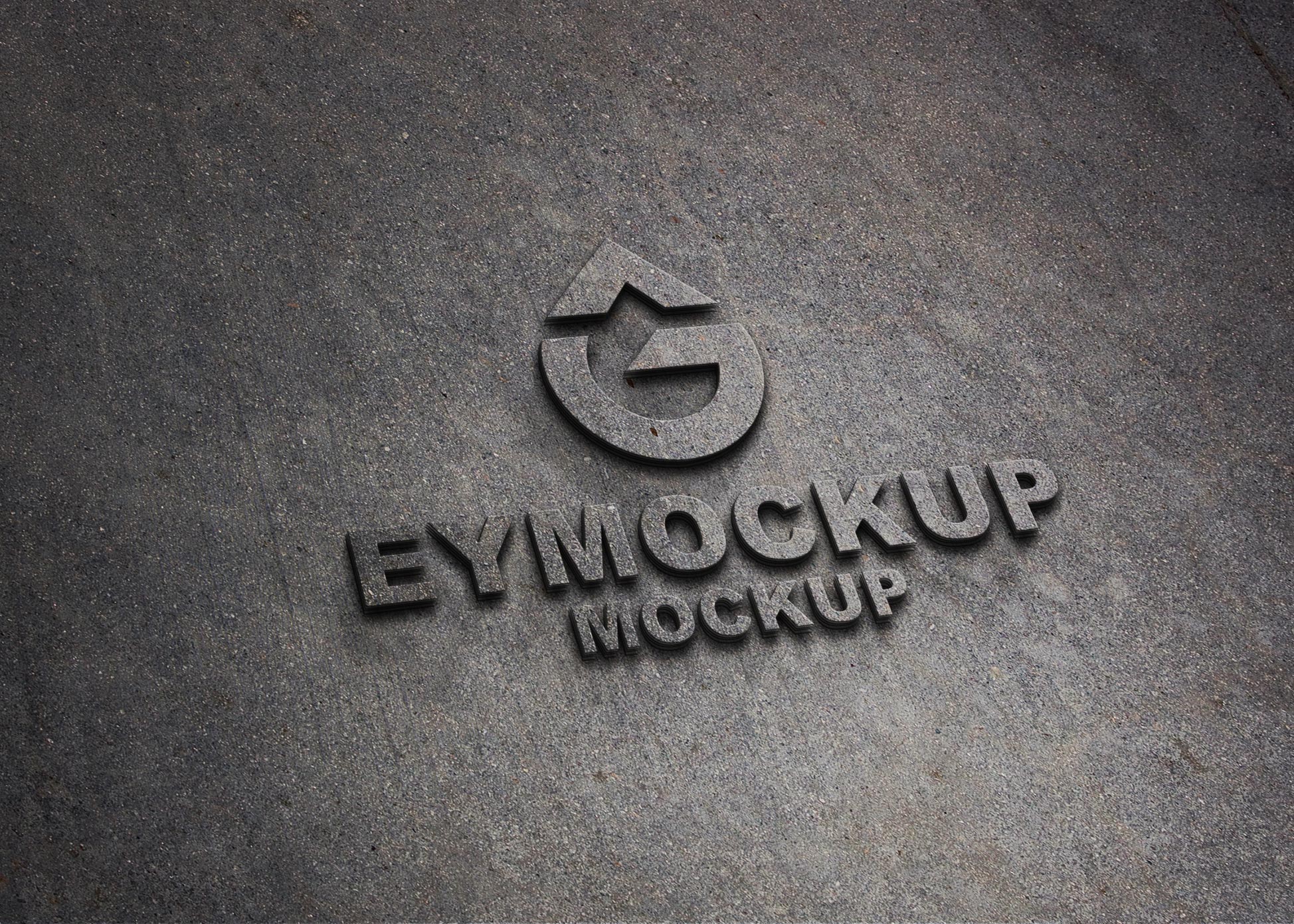 Free Realistic 3D Logo Mockup Freebies Mockup