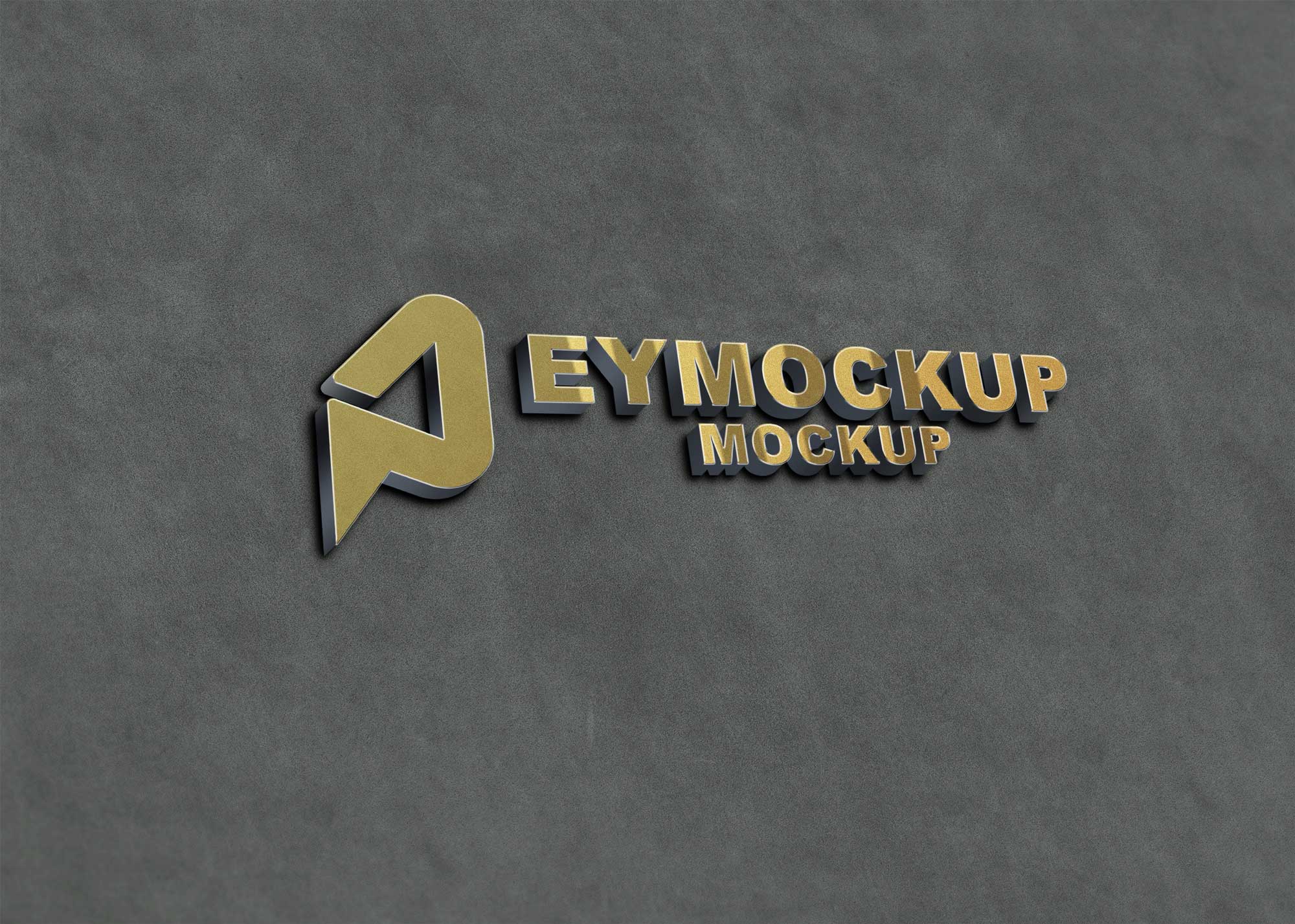 New Golden 3D Logo Mockup