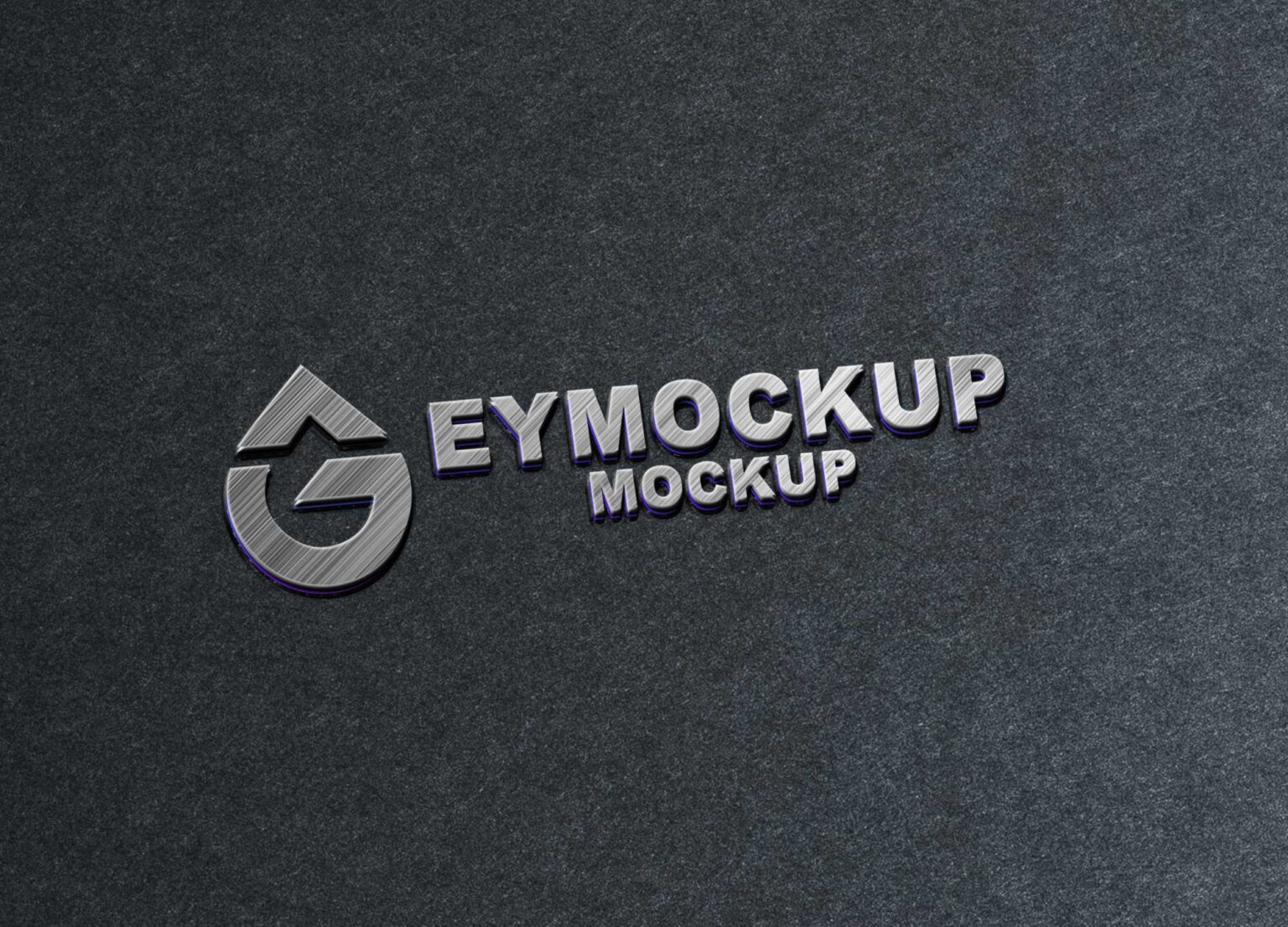 Silver Metal 3D Logo Mockup Freebies Mockup