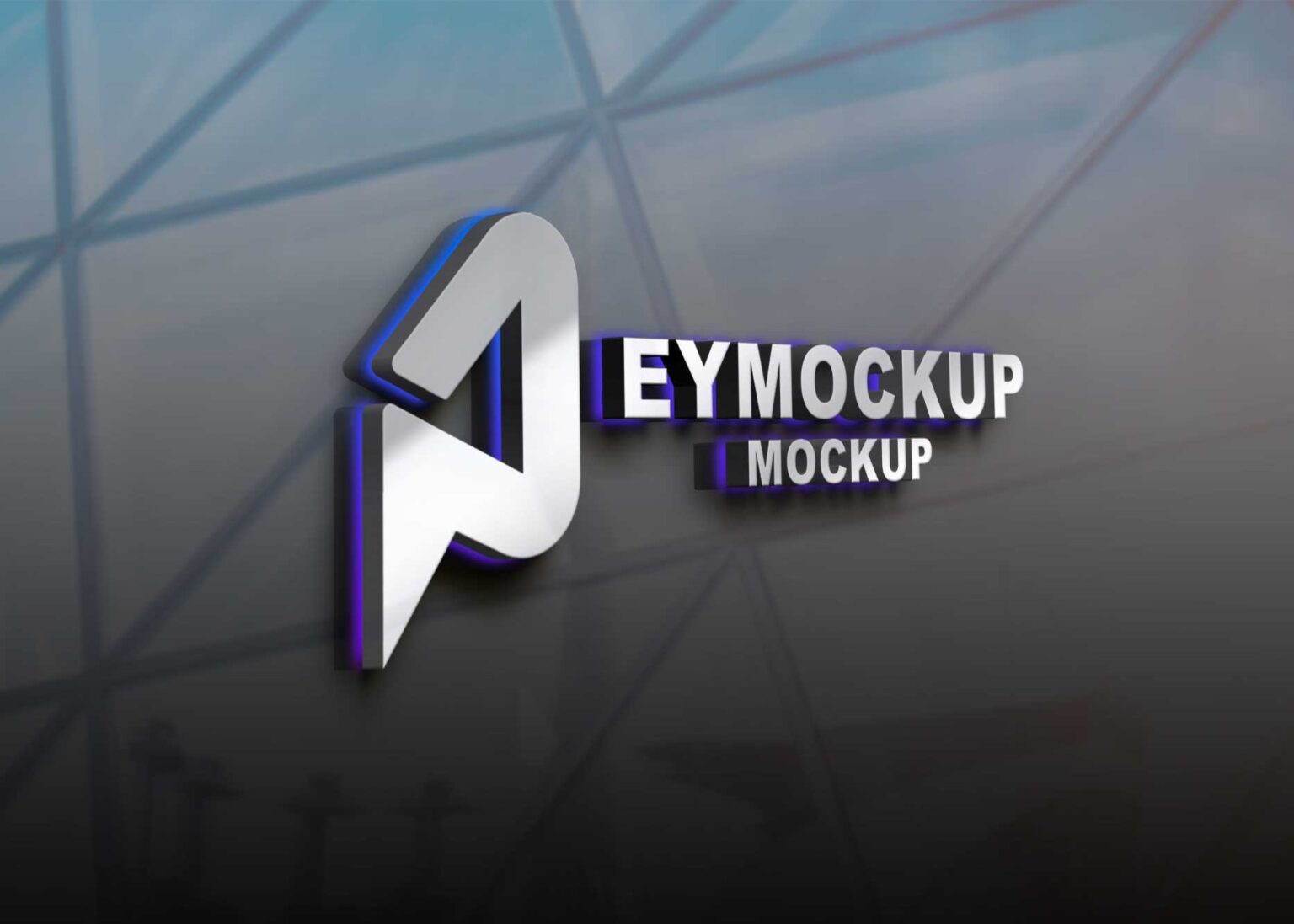 Download Steel Led Effect 3D Logo Mockup - Freebies Mockup