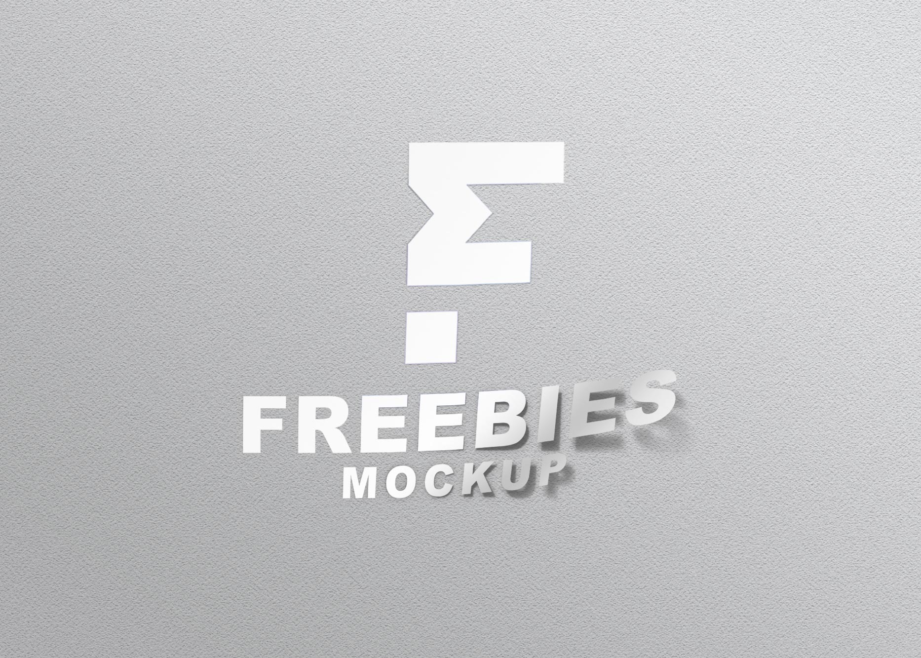 Freebies Thin Sticker Logo Mockup
