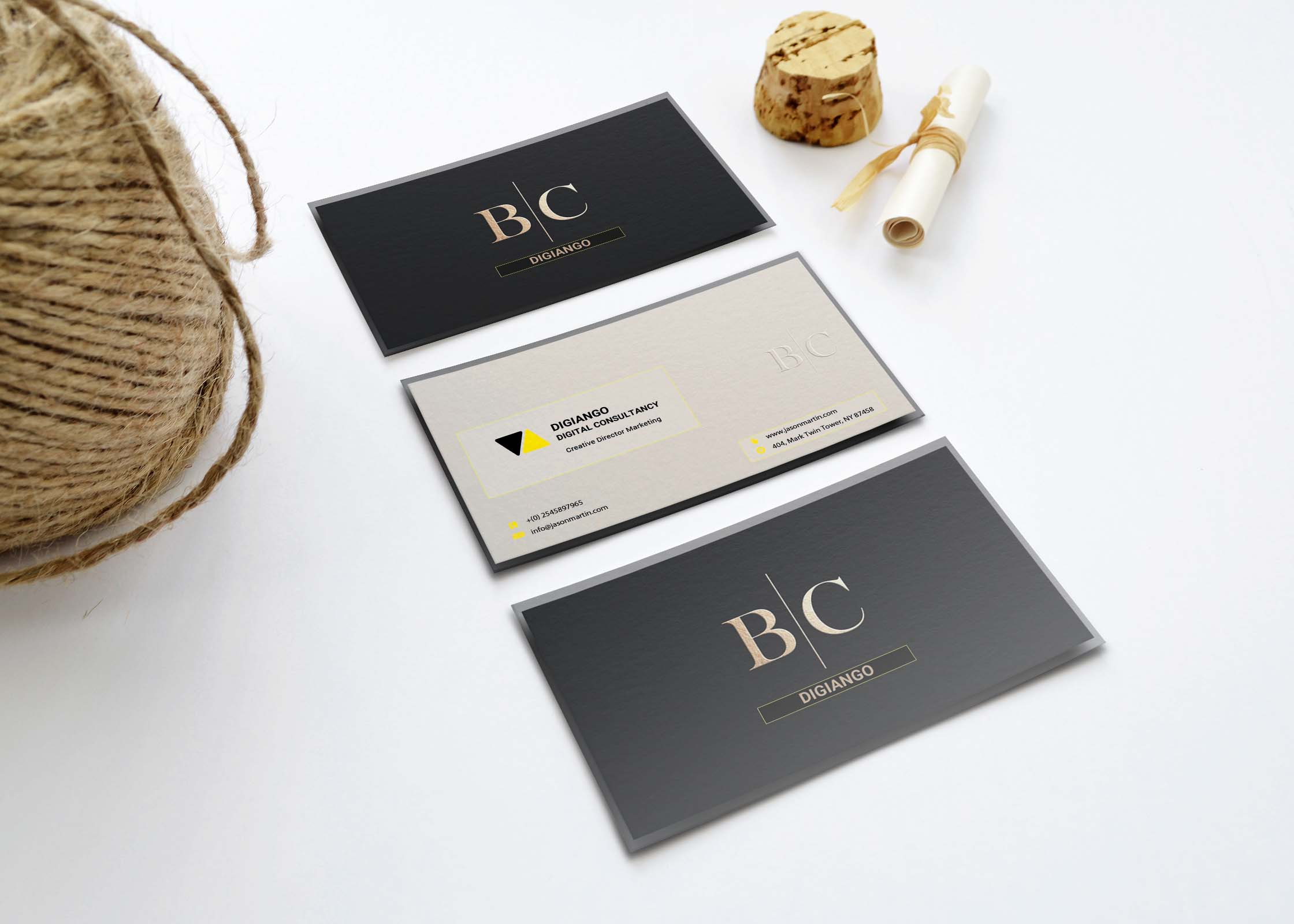 Free Brown Bc Business Card Design Freebies Mockup