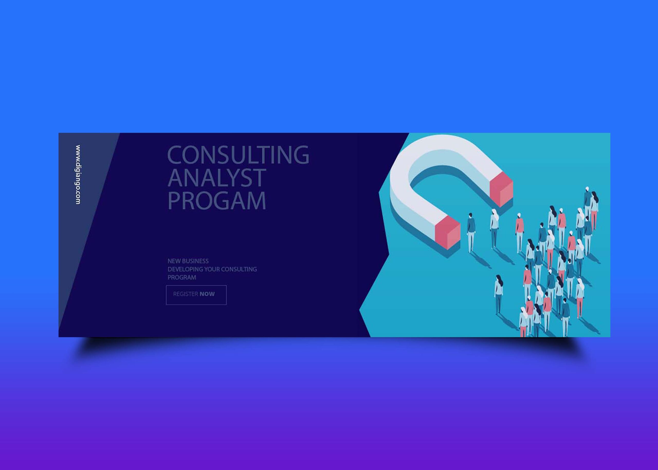 Free Business Consulting Analyst Fb Cover Freebies Mockup
