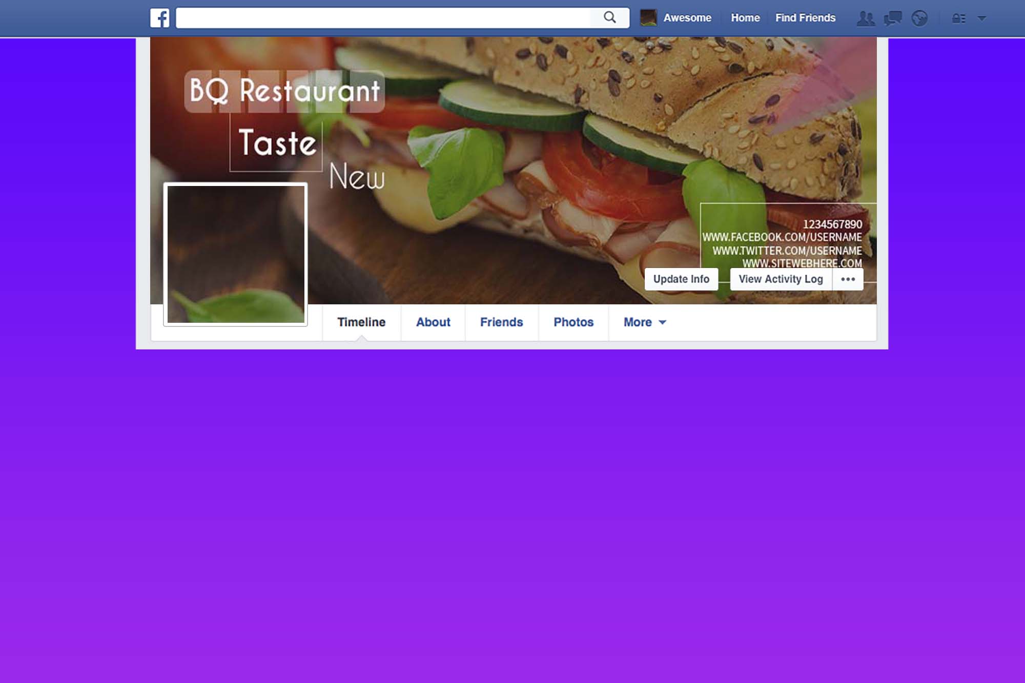 Free Food Style Facebook Banner