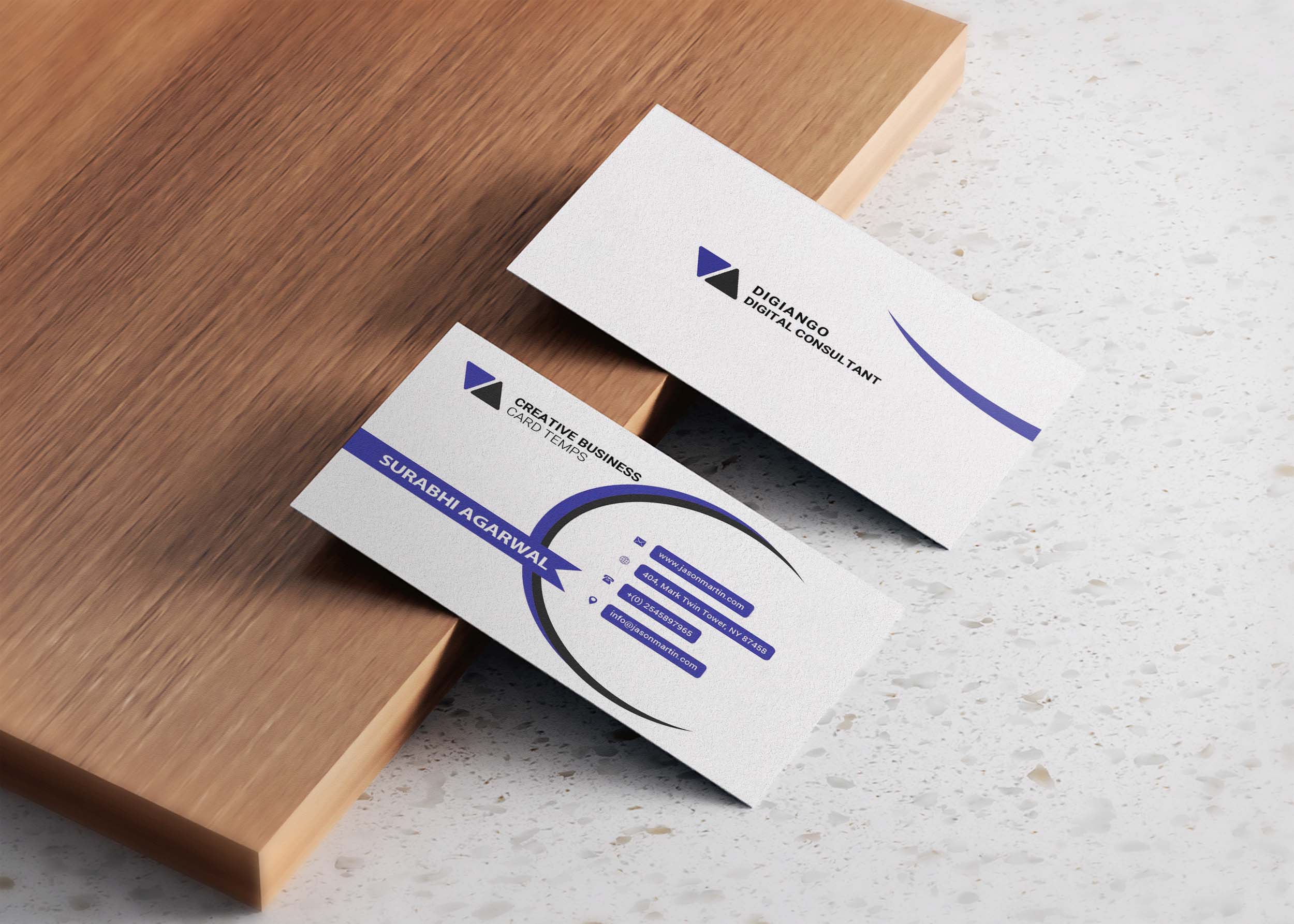 Free Minimalist Visiting Business Cards