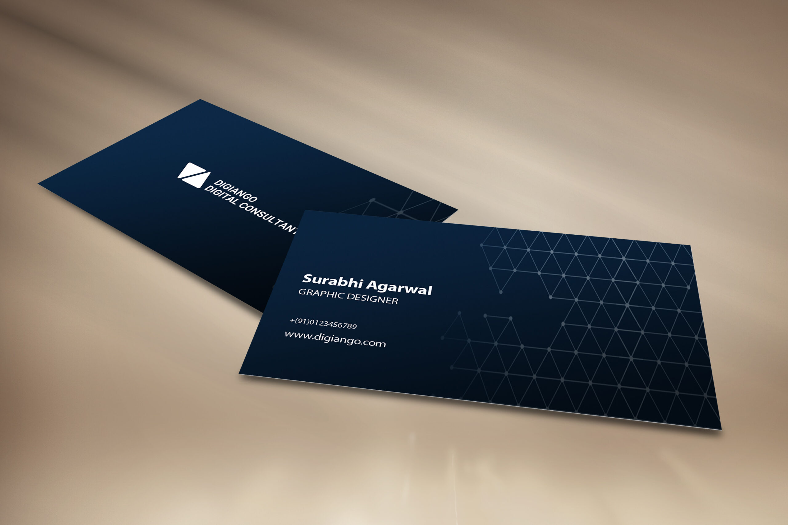 Free Navy Business Card Design
