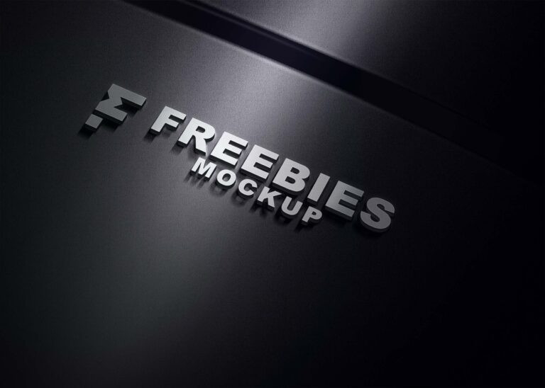 Free Techy 3D Logo Mockup