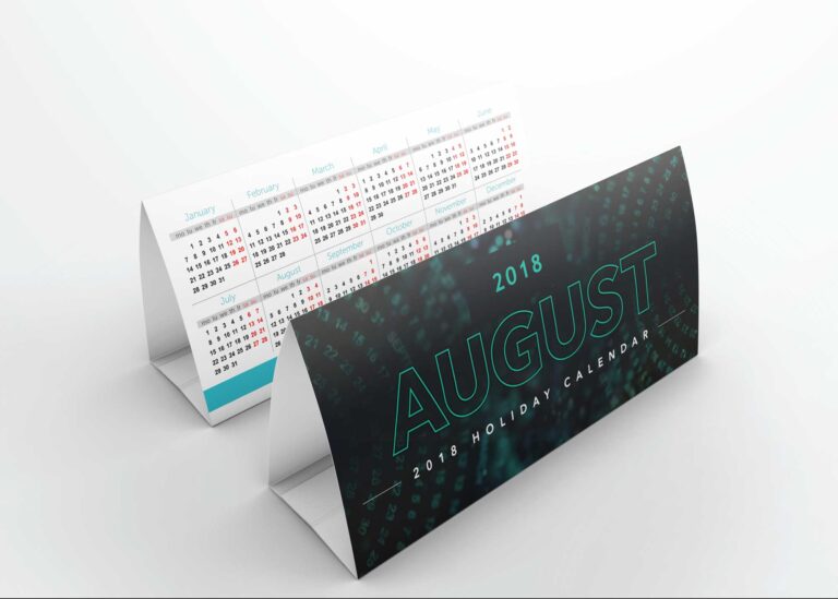 Desk Calendar Design Mockup