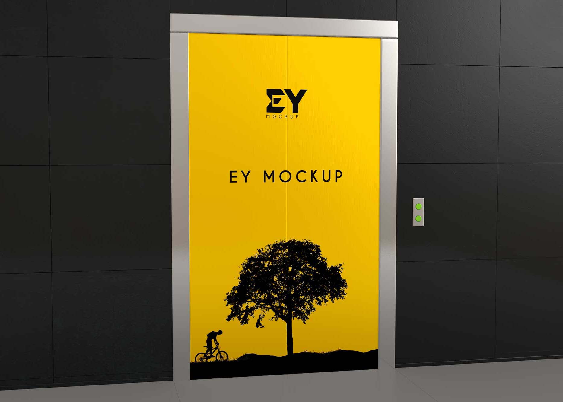 EY Mockup Elevator Poster mockup