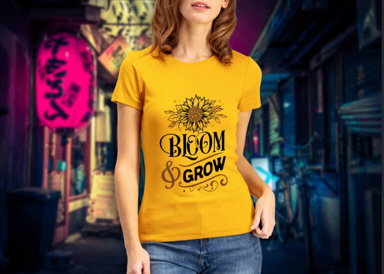 Sunflower Bloom T-shirt Design (1)