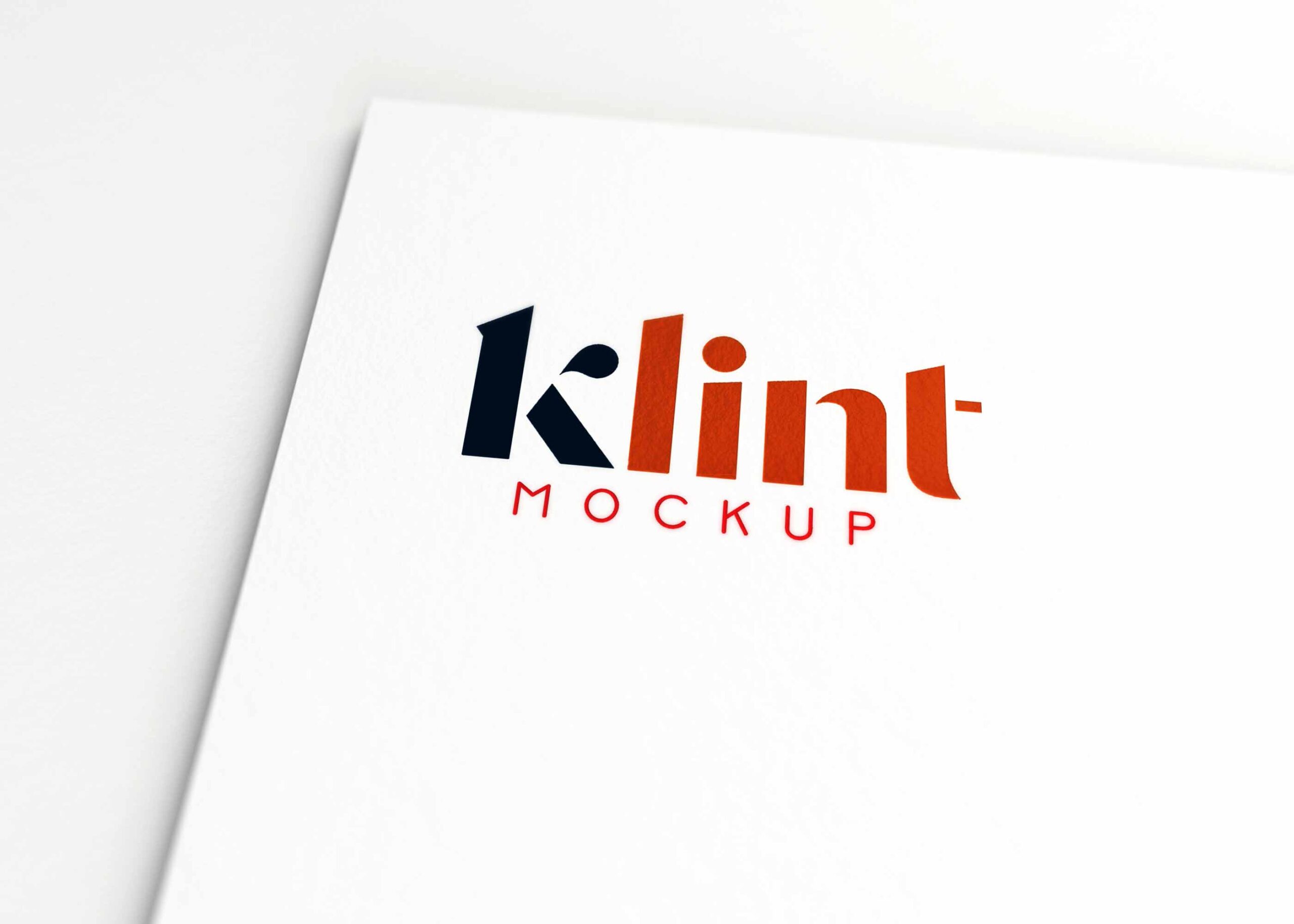 Store White Paper Logo Mockup