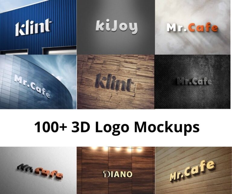 100 3d logo mockups