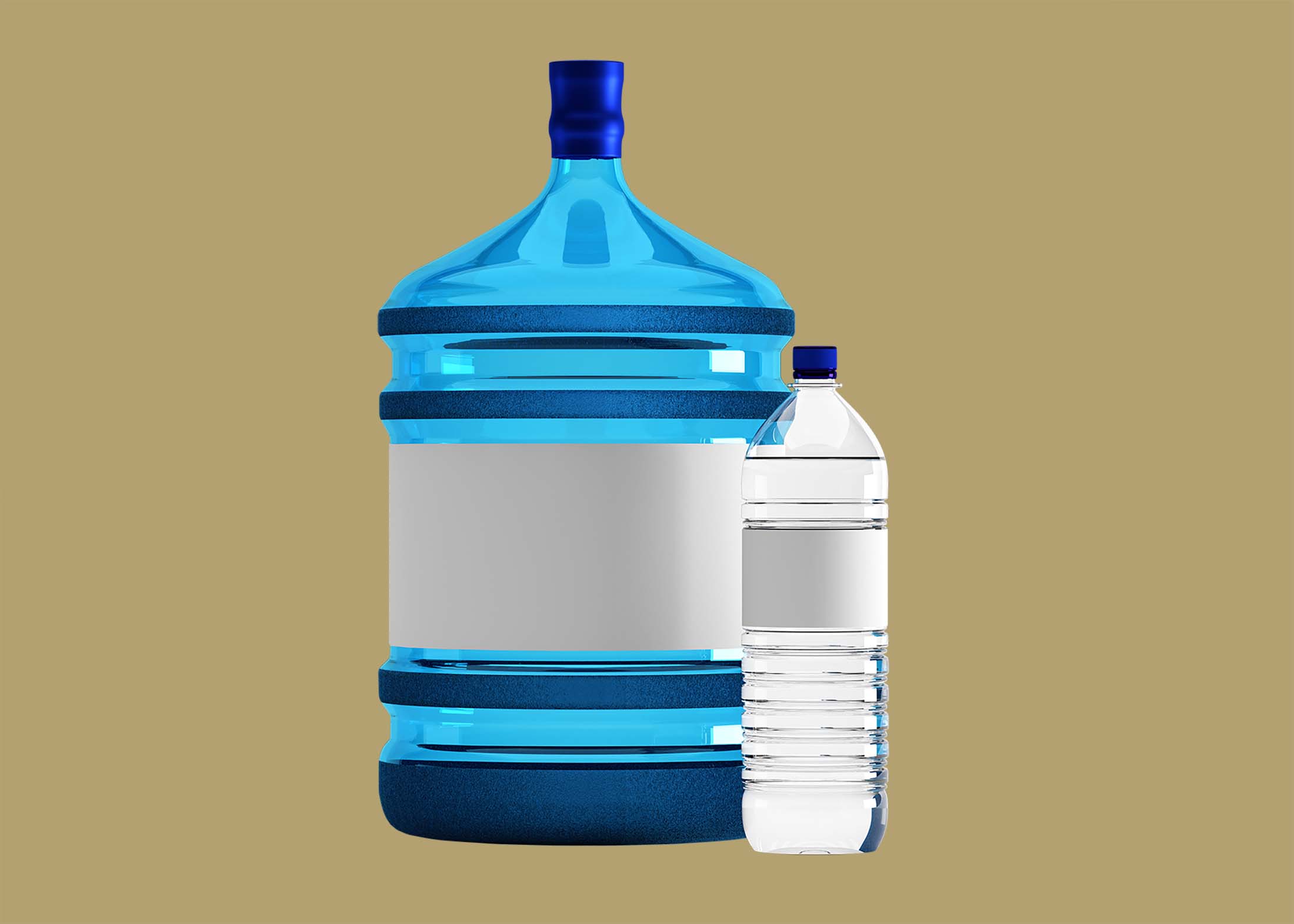 Free Blank Water Bottle Mockup