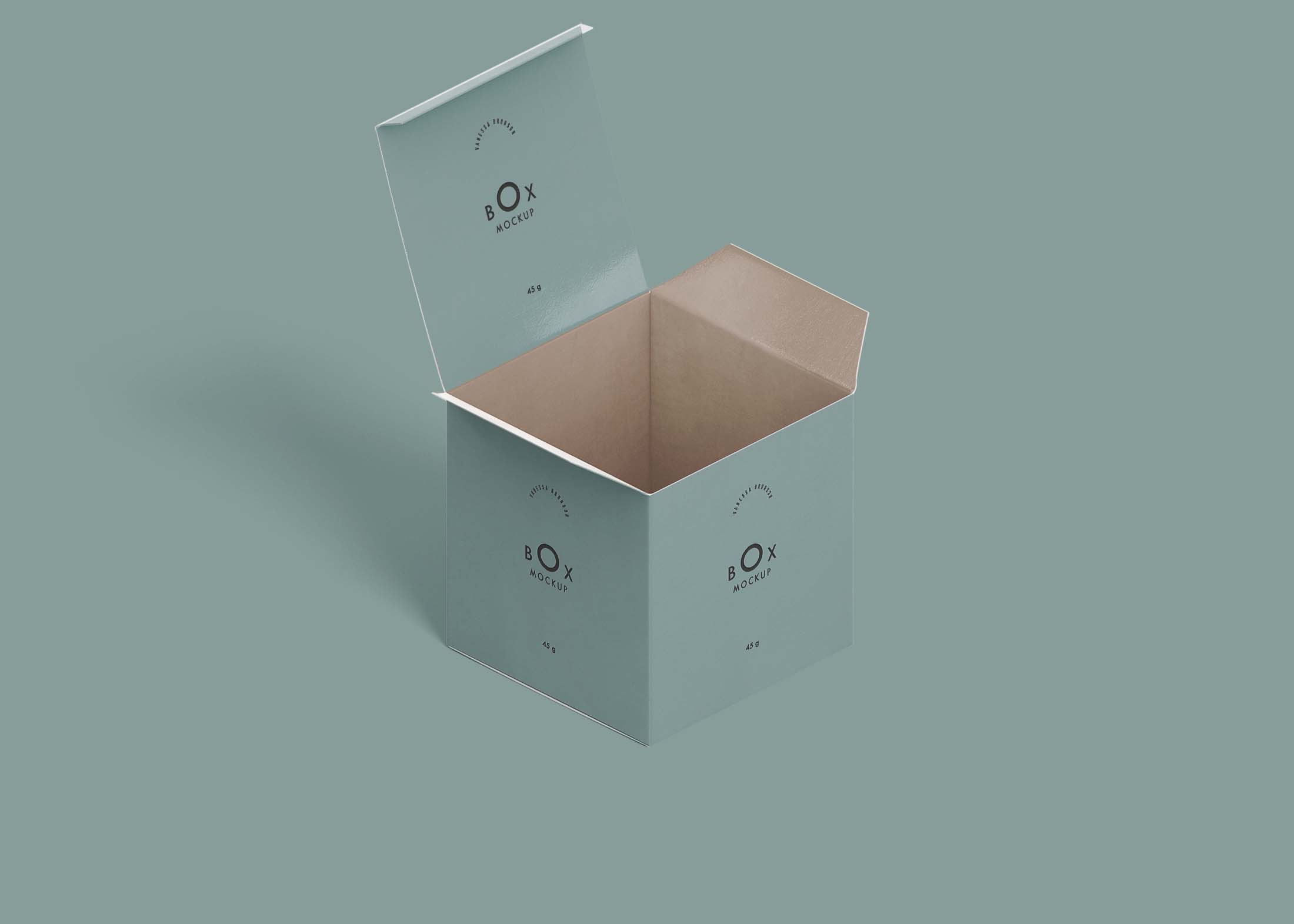 Free Minimal New Packaging Box Mockup